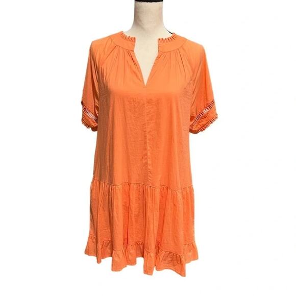 Self Contrast Mavis Mini Dress Persimmon Size XS - Picture 2 of 7